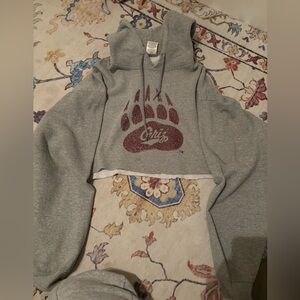 Grey cropped sweatshirt